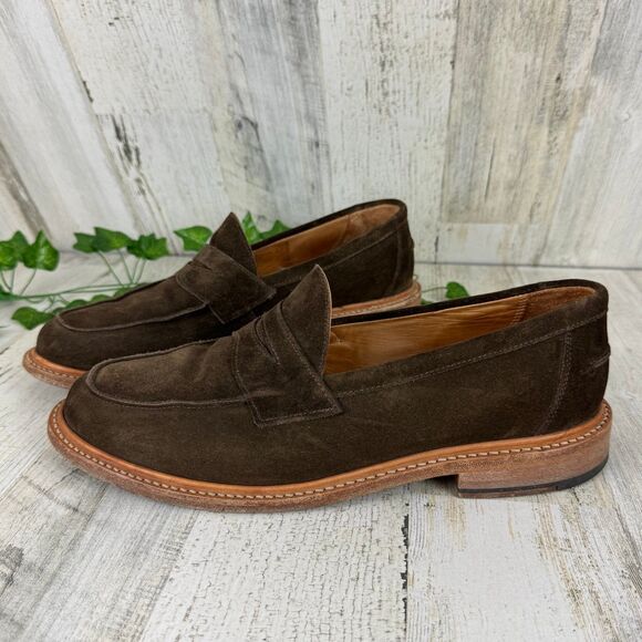 Sanders Edwin Penny Loafer in Mocha Suede size 11 - Picture 1 of 9